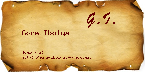 Gore Ibolya névjegykártya
